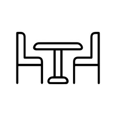Cafe Table and Chairs Icon