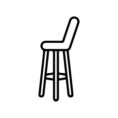 Bar Stool Line Art Icon