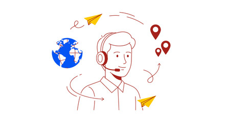 Logistics and transportation workers managing warehouse operations on a conveyor belt system with industrial machinery in the background