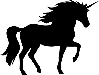 Obraz premium Unicorn Horse Silhouette Fantasy Mythical Animal