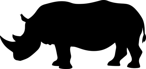 Rhinoceros Silhouette Wild Animal Icon © Rezowan 