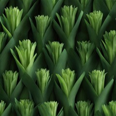 Obraz premium Green Leek Pattern Wallpaper for Fresh Culinary Aesthetics