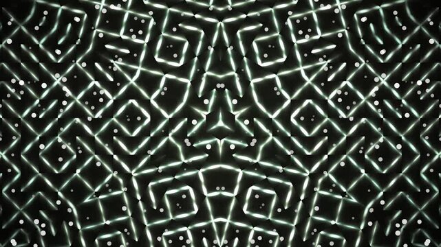Intricate geometric pattern illustration with shapes and lines