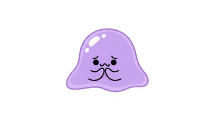 Purple Cartoon Seal Character Illustration. © king
