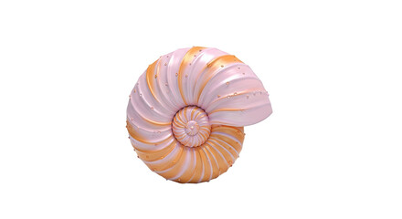 Pink and Orange Swirl Nautilus Shell