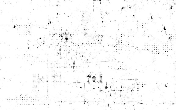 Abstract overlay. Grunge halftone black dost pattern background. Dark grainy texture on white background. Dust overlay textured. Grain noise particles.