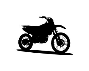 Obraz premium Black Silhouette Dirt Bike Vector Art
