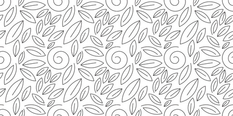 Fototapeta premium Design background line stroke leaf thin repeat unique abstract
