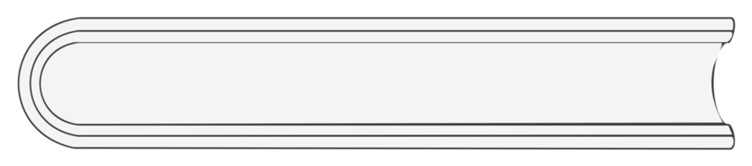 Obraz premium Abstract illustration of a white rectangular shape with rounded corners