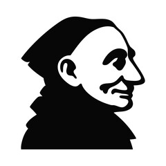 Old Smiling Man Profile Portrait © edt