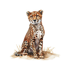 cheetah hand drawn vector illustration © Shunu