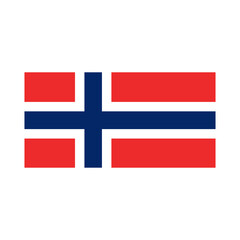 Fototapeta premium Norway Flag Rectangle Icon