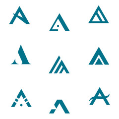 Logo letra A company marca logotipo © Gustavo