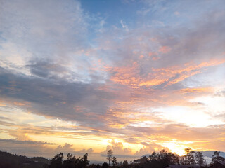 Obraz premium sunset in the mountains