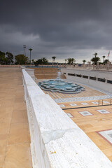 Fototapeta premium Moroccan style fountain with fine colorful mosaic tiles at the M