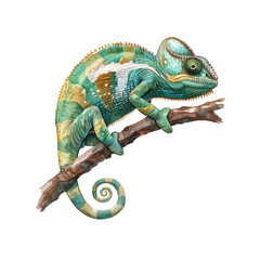 Obraz premium chemeleon hand drawn vector illustration