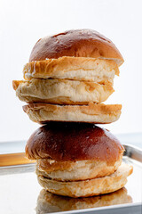 Appetizing Burger Buns Folded Into