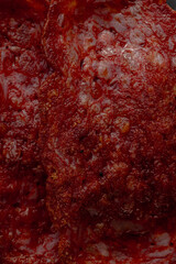 Chorizo Sausage Texture Close Macro