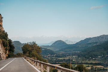 Obraz premium Scenic MA-10 overlooking northern Mallorca near Port de Pollença