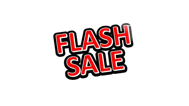 Flash sale web banner vector art illustration template design red white and black outline with white background abstract editable vector web design template art banner illustration