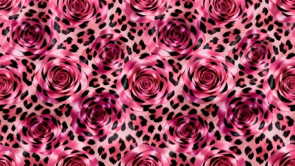 Seamless Pink Rose Floral Pattern