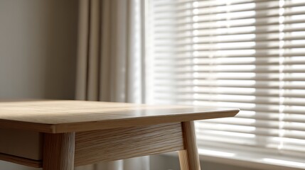 Shadows of Window on Wooden Table / 木製テーブルに落ちる窓の影