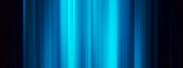 光沢感のある青い光の線が波打つ抽象的な背景