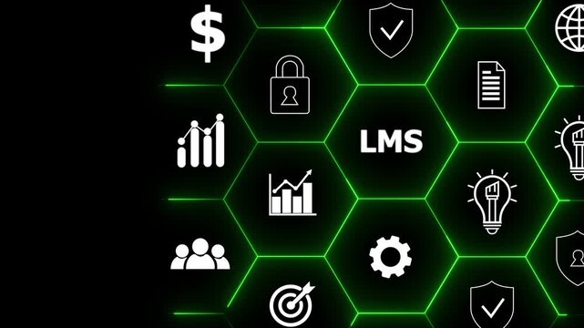LMS -Learning Management System concept.Online learning platform. HR manager planning and analysis corporate learning management system to streamline content delivery and measure the effectiveness.4k