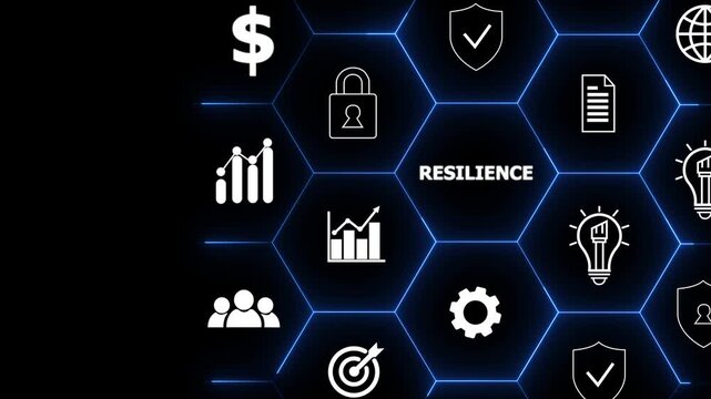 Resilience business for sustainable and inclusive growth concept. The ability to deal with adversity, continuously adapt and accelerate disruptions, crises.Build resilience in organization concept.4k