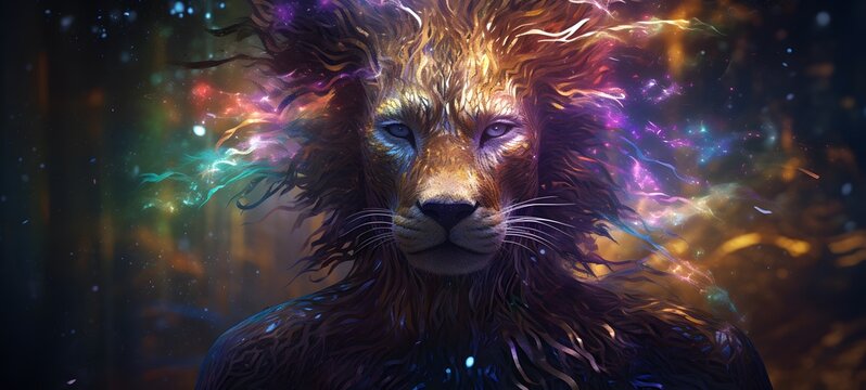 Astral vision liger dryad meets cosmos ,generative AI