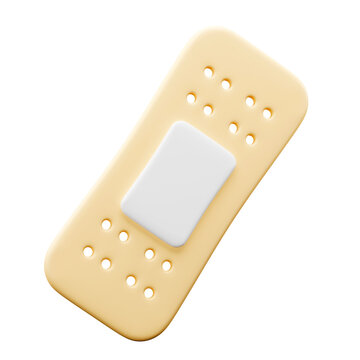 3D Bandage medical icon for healthcare presentation and hospital content symbol isolated for health industry use content element design