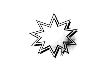 Obraz premium Comic style explosion with halftone effect for dynamic designs
