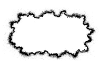 Obraz premium Grunge jagged frame with splatter effect on white background