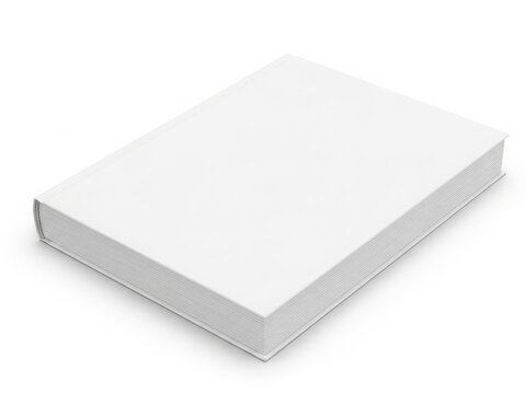 Elegant white hardcover book on a plain background