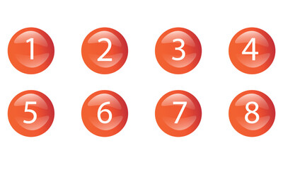 Infographic element, modern numbered buttons