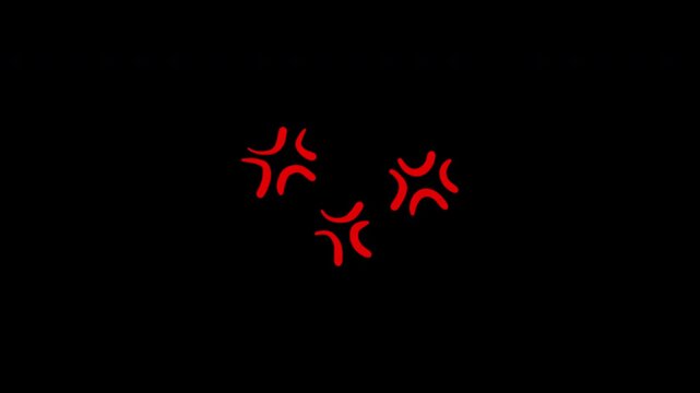 Hand Drawn Red Angry Cartoon Anime Symbol Animation