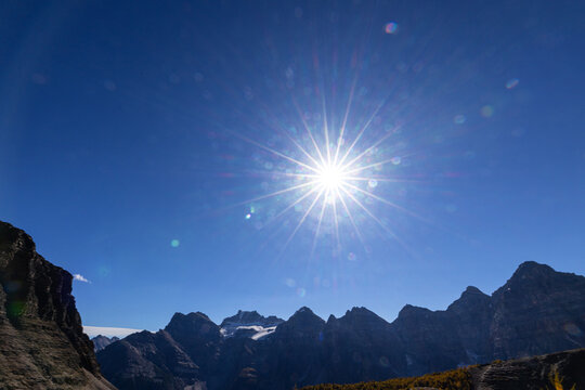 Larch valley trail near Moraine Lake.