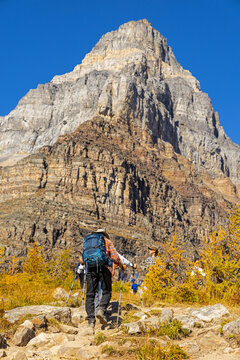 Larch valley trail near Moraine Lake.
