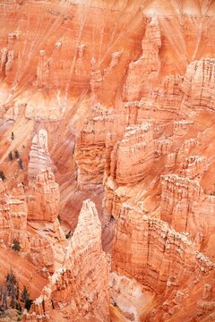 Vibrant red rock formations at Point Supreme, Cedar Breaks National Monument, showcase Utah's dramatic geology and layered sandstone cliffs.