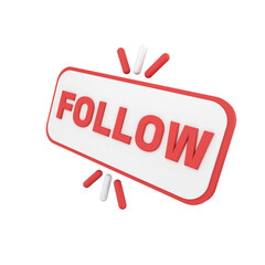 Follow Icon 3D Illustration