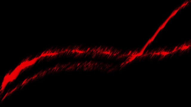 Abstract red electric energy arcs and scratched glowing lines on black background