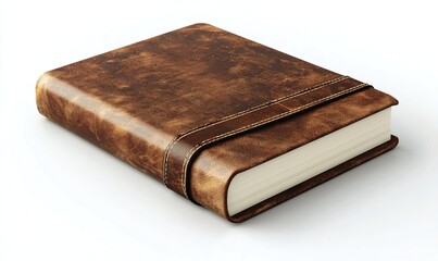 Vintage Leather Notebook with Soft Cover and Stitched Binding