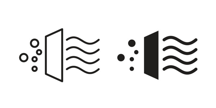 Air purification icon. filled flat sign for mobile concept. glyph and line symbols