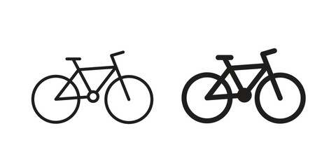 Obraz premium Bicycle icon. filled flat sign for mobile concept. glyph and line symbols