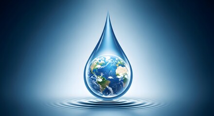 Fototapeta premium Earth day conservation protecting our planet through water preservation