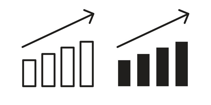 Graph icon. filled flat sign for mobile concept. glyph and line symbols
