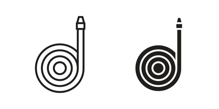 Hose icon. filled flat sign for mobile concept. glyph and line symbols