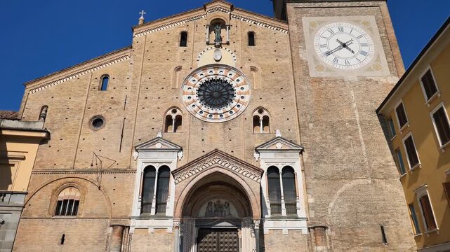 Santa Maria Assunta cathedral in the center of Lodi, Lombardy, Italy