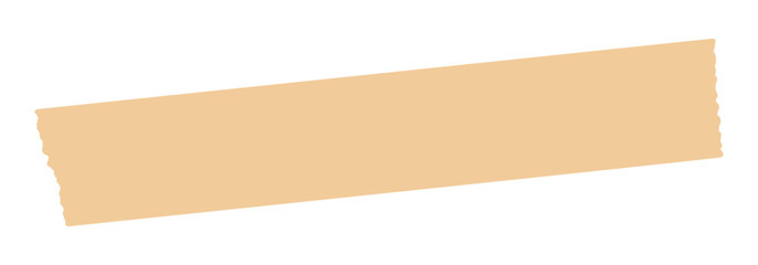 ギザギザに切られている茶色のクラフトテープ/ガムテープ - シンプルな梱包用粘着テープのイラスト素材