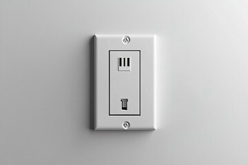 Minimalist Wall Plate with Audio and Video Outlet Jack